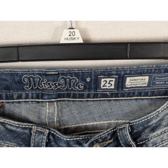 Miss Me Signature Cuffed Capri JP7189P Women's Size 25 - Picture 8 of 16
